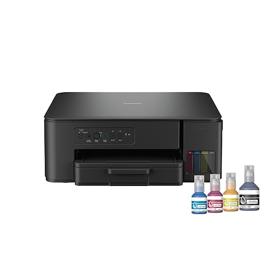 Brother DCP-T430W Multifunction WiFi Ink Tank Printer – Print, Scan, Copy | Wireless Color Printer with 4 Ink Bottles Included