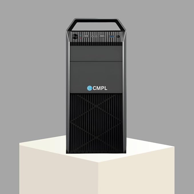 CMPL Silver i3 Desktop (S12WM-I1605) | Intel i3-12100 12th Gen | 16GB RAM | 512GB SSD | Windows 11 Pro | MS Office 2021 | Wi-Fi & Bluetooth | Tower PC | 1-Year Warranty