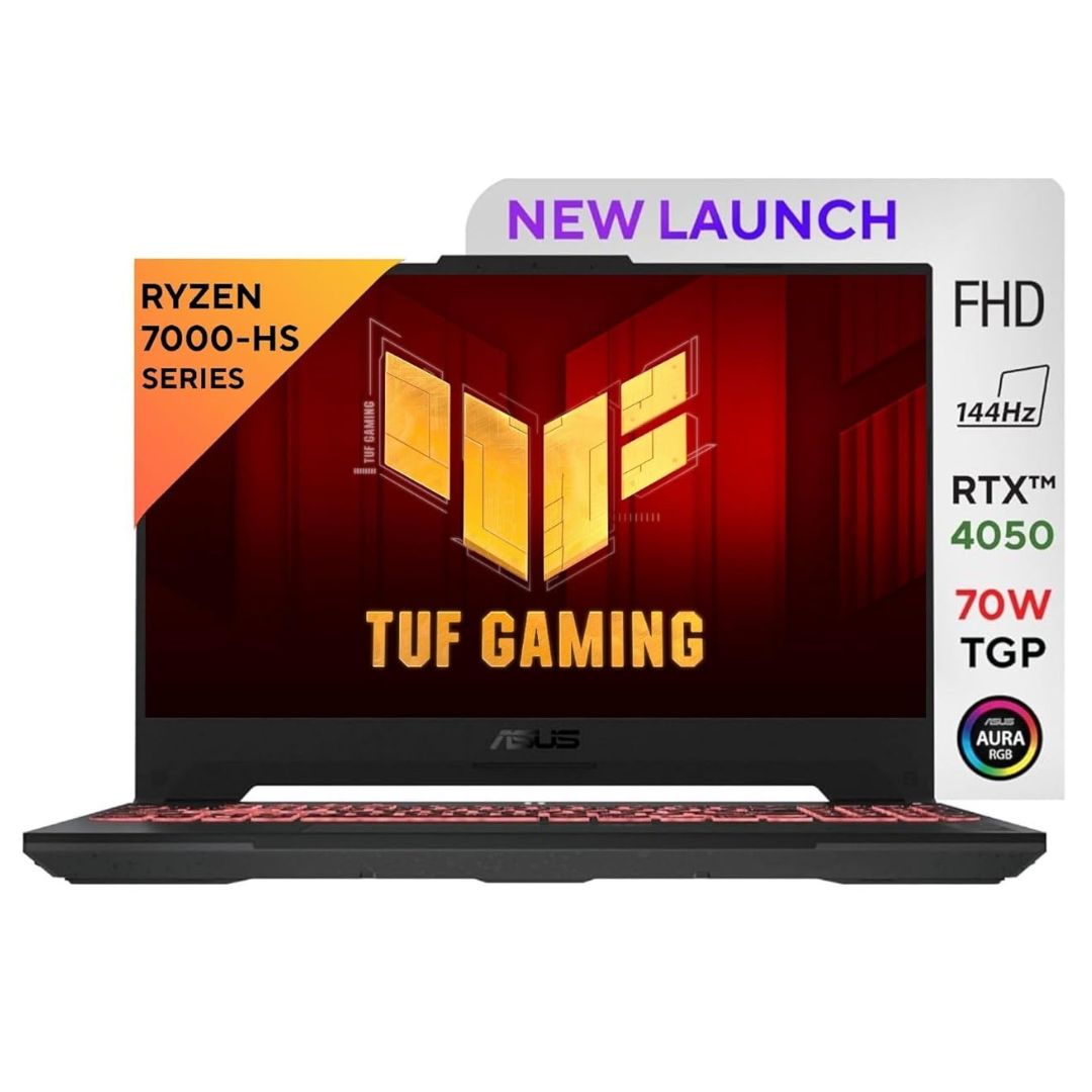 ASUS TUF Gaming A15 | AMD Ryzen 7 7435HS | NVIDIA GeForce RTX 4050 | 16GB RAM | 512GB SSD | 15.6" FHD 144Hz Display | Windows 11 | McAfee 1 Year | 90Wh Battery | Mecha Gray | 2.2 Kg | FA507NUR-LP082W Gaming Laptop