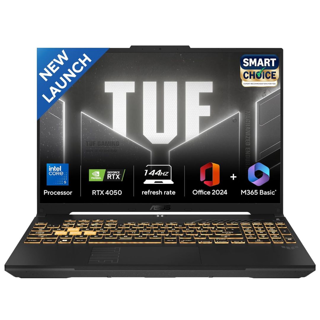 ASUS TUF Gaming F16 FX677VU-RL055WS | i5-210H | RTX 4050-6GB | 16GB DDR5| 512GB SSD | 16" FHD+ 144Hz | Windows 11 | Office Home 2024 | Microsoft 365 (1 Year) | Mecha Gray