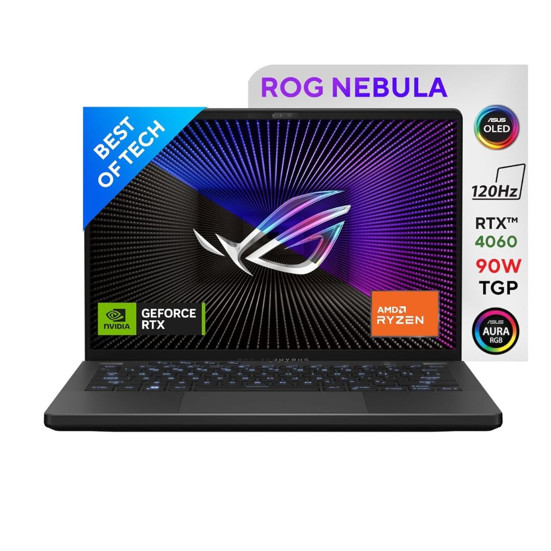 ASUS ROG Zephyrus G14 (GA403UV-QS086WS) | AMD Ryzen 9 8945HS | NVIDIA GeForce RTX 4060 8GB | 16GB DDR5 RAM | 1TB SSD | 14" 3K OLED 120Hz | Windows 11 | Office Home & Student 2021 | McAfee 1 Year | Eclipse Gray | 1.50 Kg