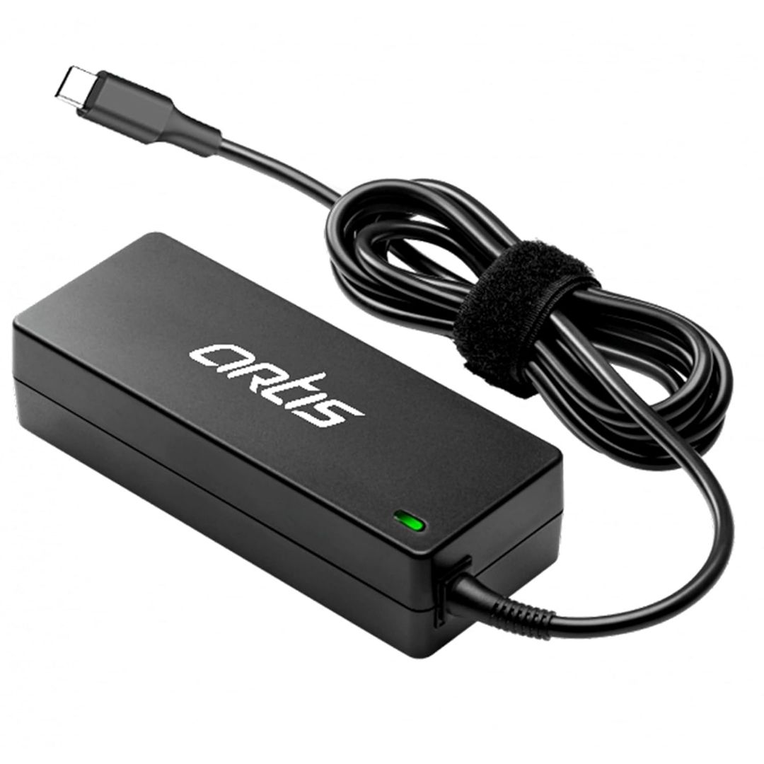 Artis 65Watts USB Type C Compatible Laptop Adapter with Power Cable