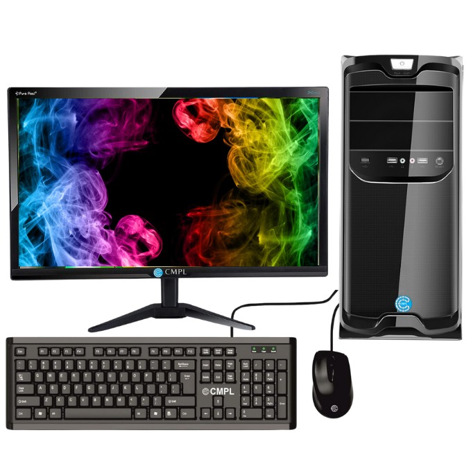 CMPL SILVER Desktop PC | Intel Core i3-12100 | H610 Chipset | 16GB RAM | 512GB SSD | Windows 11 Pro | 21.5" Monitor | SFF | 3-Year Warranty