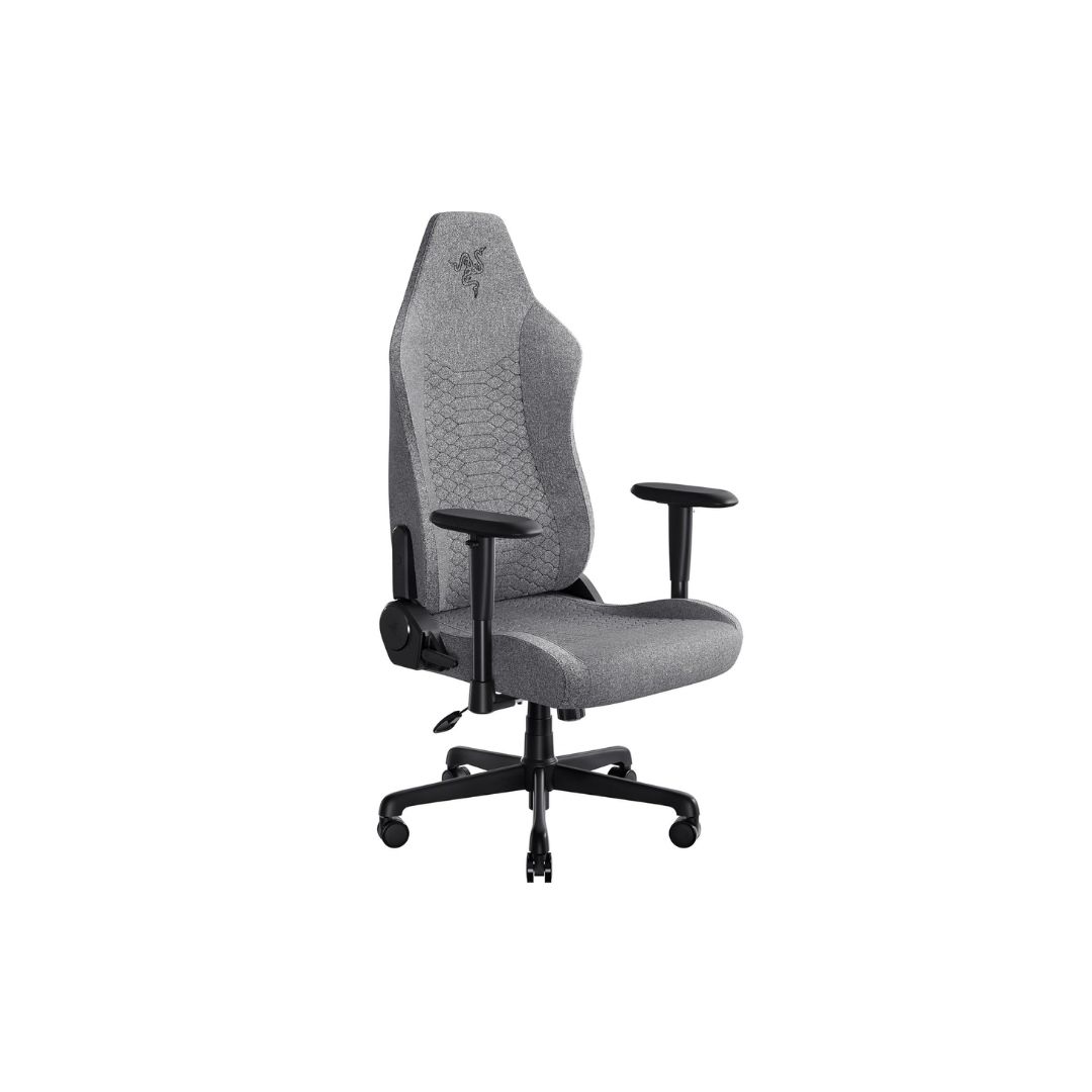 Razer Iskur V2 X Ergonomic Gaming Chair (Built-in Lumbar Support, 152° Recline, 2D Armrests, High-Density Foam, Fabric Finish) – Light Gray (RZ38-05310200-R3UA)
