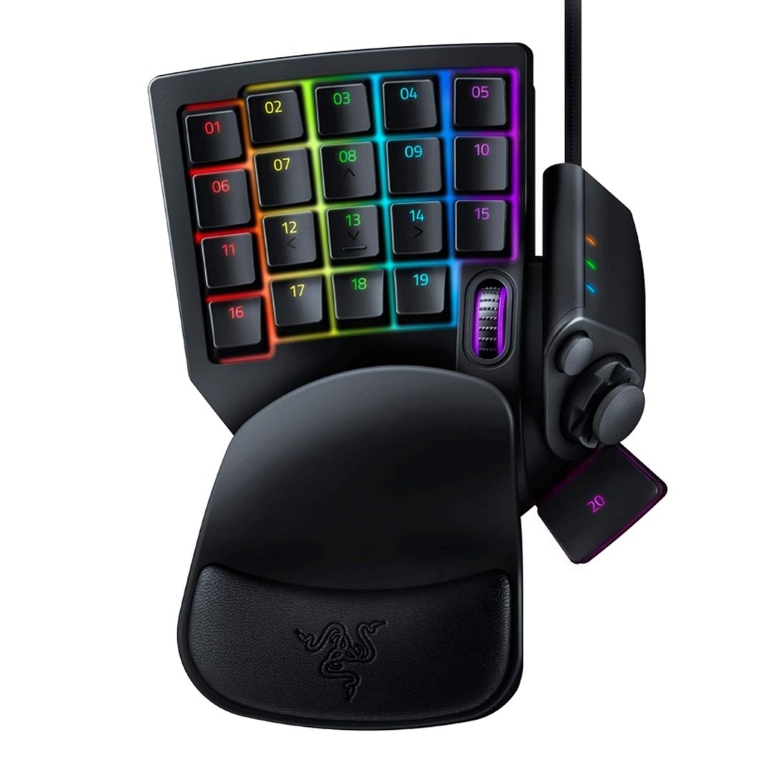 Razer Tartarus V2 Mecha-Membrane Gaming Keypad (32 Programmable Keys, RGB Chroma, Detachable Palm Rest) – Black (RZ07-02270100-R3M1)
