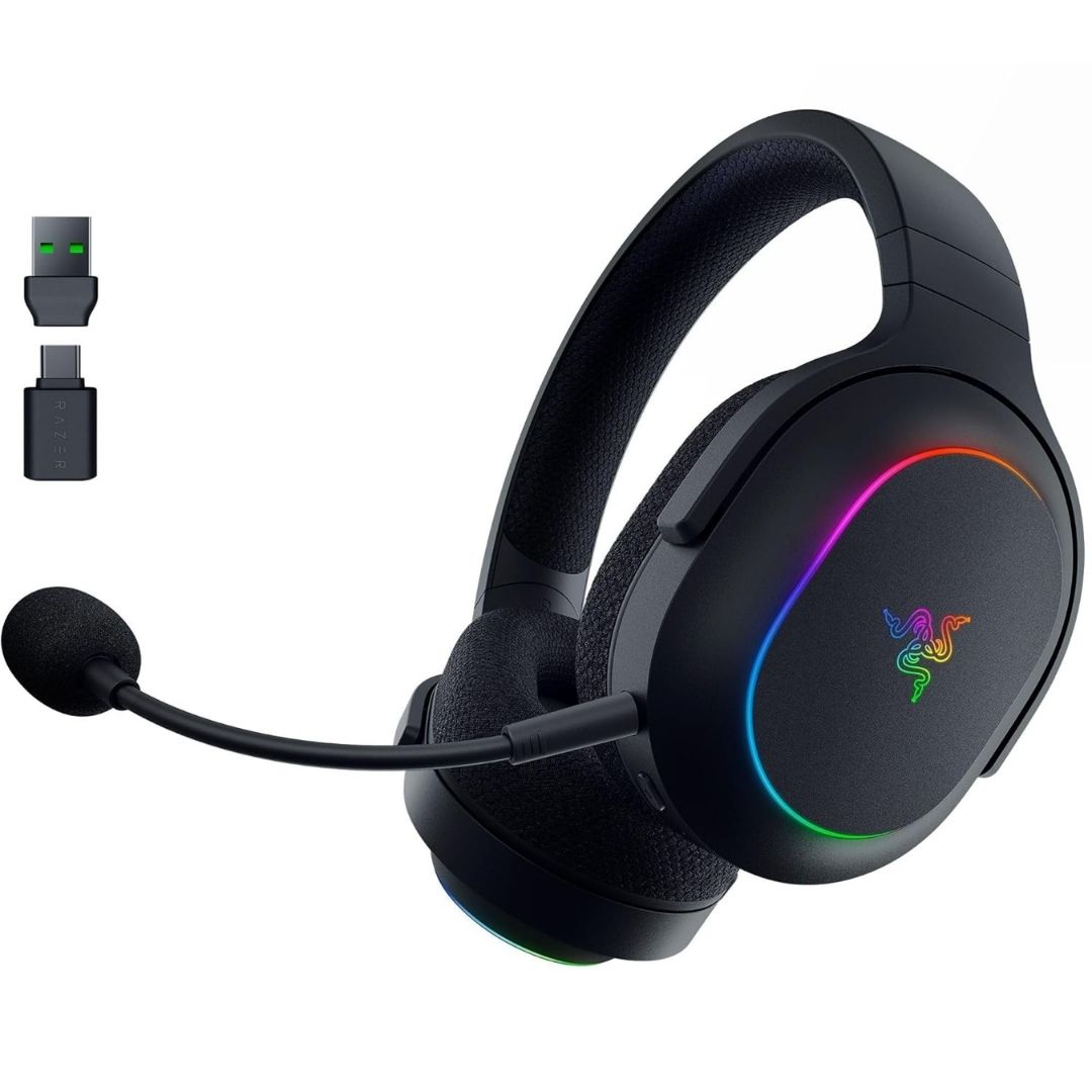 Razer Barracuda X Chroma RZ04-05220100-R3M1 - Wireless Multi-Platform Gaming Headset with 6 Zone Chroma RGB (SmartSwitch Hyperspeed & Bluetooth, 40mm Drivers, Detachable HyperClear Cardioid Mic) Black